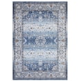 thumbnail image 2 of GlowSol 9' x 12' Large Washable Rugs for Living Room Bedroom Vintage Boho Rug Floral Rug Non Slip Low Pile Soft Carpet, Blue, 2 of 7