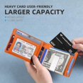 thumbnail image 2 of Men's Slim Wallet Large Capacity 12 Slot Rfid Blocking Carbon Fiber Black + Orange, 2 of 4