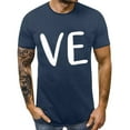 thumbnail image 5 of Baqcunre Valentine'S Day Shirts For Women Men And Women With With Love Printed Couple T Shirt Short Sleeve Top(Navy XS-4XL),Womens Tops Graphic Tees For Women Shirts For Women Womens Tops, 5 of 7