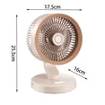 thumbnail image 3 of Mini Desk Fan with Remote Control, 5-Speed Quiet Brushless Motor, Oscillating Desktop Fan for Home Office, Bedroom, Aromatherapy Capability, Wall Mountable Design, 3 of 5