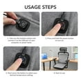 thumbnail image 6 of USB Portable Heated Seat Cushion 35x17In Stadium Seat Cover 3 Mode Adjustable Heated Seat for Outdoors with Back Support Heating Pad for Chair at Work Office Bench, 6 of 6
