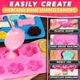 thumbnail image 4 of Fusion 2 Pcs Dog Treat Molds for Baking and Freezing – Bone & Paw Shaped Silicone Dog Treat Mold, Non-Sticking, Blue & Pink – Easy Release Design for Homemade Candies, Gingerbreads, 4 of 8
