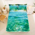 thumbnail image 5 of Manfei Calm Ocean Waves Bed Sheets,Blue Sky Full Size Sheets,4-Piece,1 Flat Sheet, 1 Fitted Sheet and 2 Pillowcases, 5 of 7