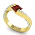 thumbnail image 2 of 1.20 Carat Natural Diamond Garnet & Aquamarine Gemstone Beautiful Proposal Ring for Women Solid 14K Yellow Gold Size 9 by Diamond-Capitals, 2 of 8