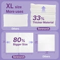 thumbnail image 4 of Disposable Face Towels (50 Count) – XL 10"x12" Ultra Thick Facial Cleansing Cloths – Soft Biodegradable Dry Wipes for Sensitive Skin – Lint-Free Makeup Remover Towelettes for Daily Skincare, 4 of 4