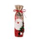 thumbnail image 2 of Arpillera navideña Anciano Muñeco de nieve Juego de vino tinto Mesa Bolsa para botellas de vino Bolsa para vino tinto Otros productos Decoraciones navideñas para exteriores, 2 of 3