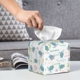 thumbnail image 5 of Uemuo Sea Turtle Tissue Box Cover Holder, Square with Bottom Belt - PVC Leather Decorative Organizer for Tabletop, Bathroom, Car, Office, 5 of 8