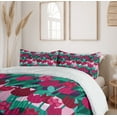 thumbnail image 6 of Ambesonne Floral Duvet Cover Sets, Abstract Tulips Flowers, 2-King, Jade Green and Red, 6 of 7