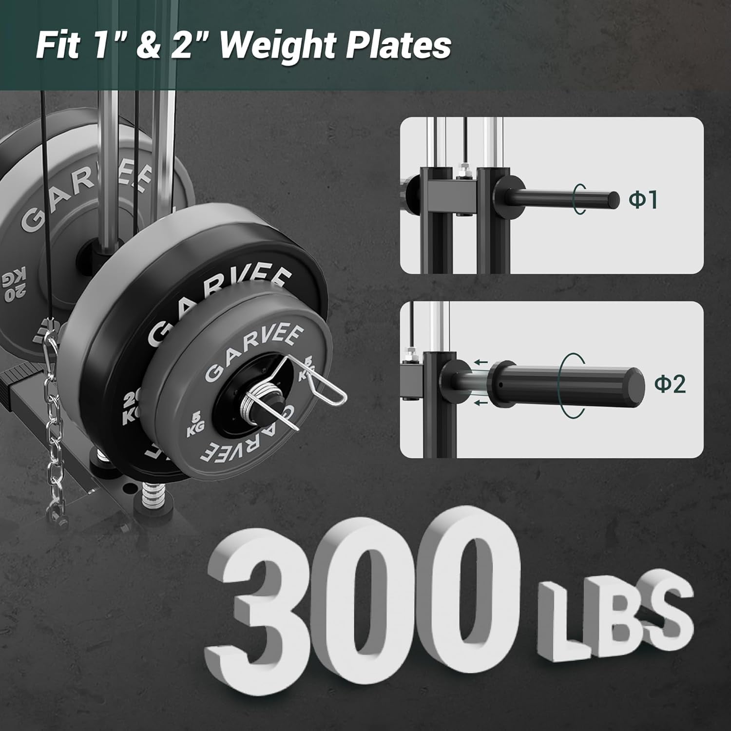 Lumiparty Home Gym System with Leg Press & Cable Pulley, Full-Body Strength Workout Equipment for Weight Plates 1"&2" (Plates Not Included), Black & Red