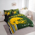 thumbnail image 3 of jejeloiu Rugby Ball Game 7-Piece Bedding Comforter Set,Football Sports King Bedding Sets For Men Women Reversible, 3 of 8