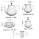 thumbnail image 3 of Set de té Sweejar British Royal Series, 240 ml, tazas y platillos, 6 unidades, 3 of 6