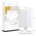 thumbnail image 7 of Makeup Mirror Trifold Portable Leather with Lights w/ Adjustable Brightness Magnification, White, 7 of 7