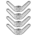 thumbnail image 1 of Écrous de Aile, 4 Pcs M8 x 1.25 Attaches en Acier Inoxydable 304 Pcs Filetage Métrique pour Réparation Installation Meubles Maison Bateau, Argent, 1 of 7