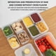 thumbnail image 5 of Contenedor de plástico para alimentos con 4 compartimentos y tapa | Organizador de condimentos transparente para la despensa | Contenedor de especias hermético para refrigerador, 5 of 6