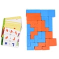 thumbnail image 1 of Block Puzzles, Russian Building Blocks Puzzle Game Interesting Wooden Gift  For Kids Over 3 Years Old, 1 of 8