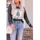 thumbnail image 3 of ABPHQTO Top de manga larga blanqueado con árbol de leopardo de Feliz Navidad negro para mujer, 3 of 5