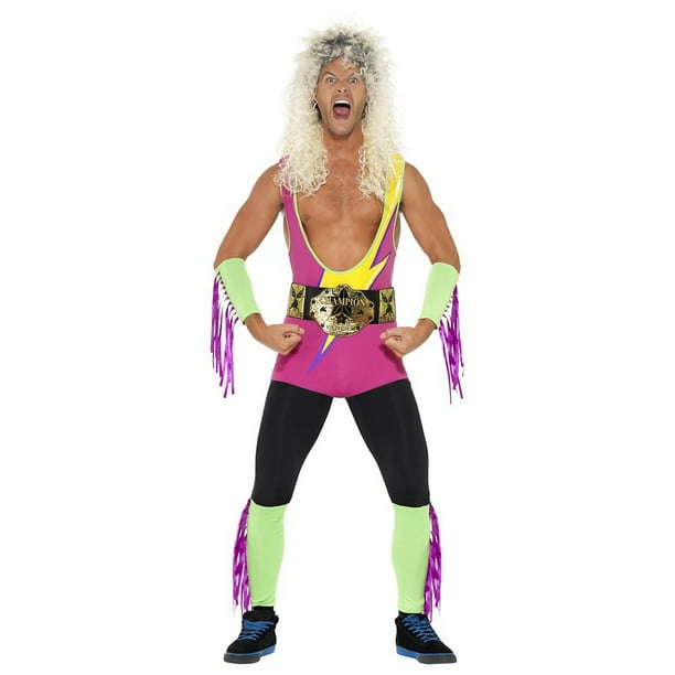 Retro Catcher Costume Ultime WWF WWE Rockers 80'S 90'S Adulte