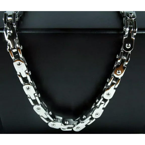 HOOUN Lot 5pcs Men's 5mm stainless steel bike Link chain necklace 21.6"