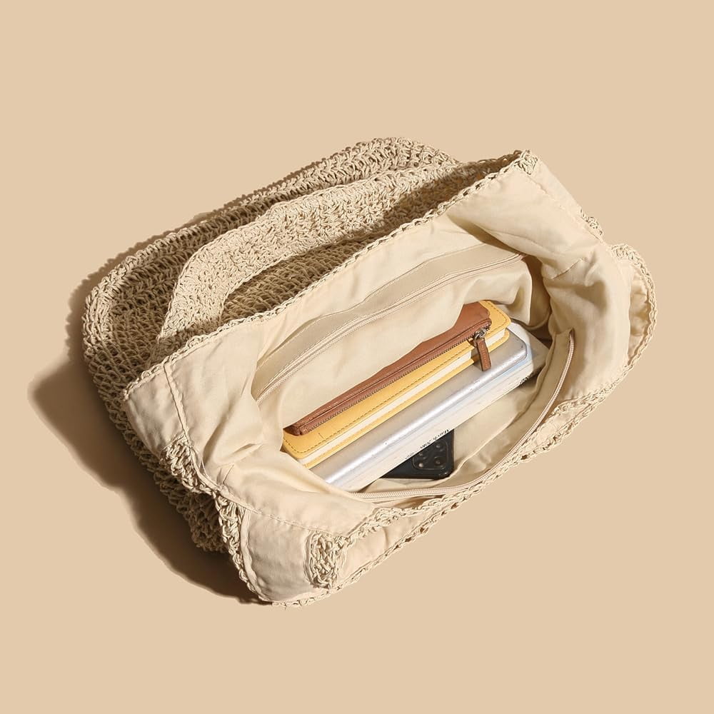 CoCoMangos Straw Hobo Bags for Women Vintage Handbag Tote Bag Boho Crochet Beach Bag Trendy Handwoven Shoulder Bags Purse
