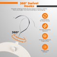 thumbnail image 4 of Lightweight White Plastic Hangers with Cascading Hook, Space Saving Thin, Closet Organizer, Orange Anti-Slip Pads, 360° Swivel, Tie Holder, 4 of 4