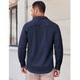 thumbnail image 4 of COOFANDY Mens Long Sleeve Button Down Shirts Casual Untucked Shirts Stretch Shirts, 4 of 4