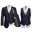 thumbnail image 4 of Mens Suit Two Piece Solid Notch Lapel Set With Free Matching Vest, 4 of 5