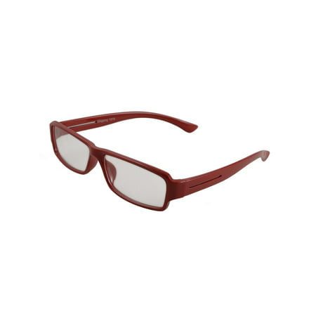 Red Plastic Rim Clear Lens Plain Glasses Spectacles Eyeglasses for Women