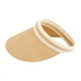 thumbnail image 2 of Womens Sun Visor Hat Straw Sun Visors for Women Summer Packable Ponytail Beach Hats for Women Travel UPF 50+, 2 of 7