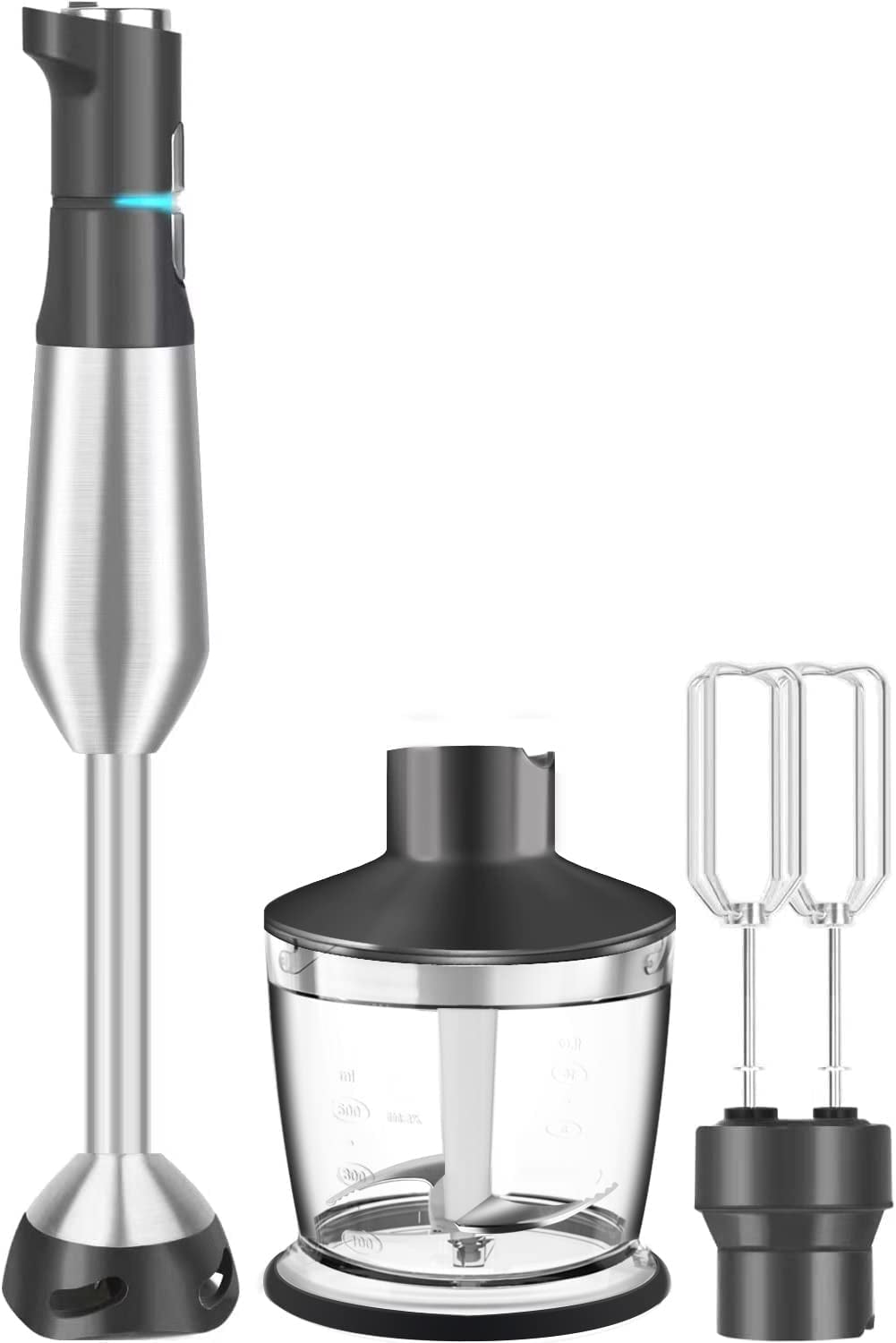 deed het Fantastisch gastheer Immersion Blender 800 Watts Scratch Resistant Hand Blender,15 Speed and  Turbo Mode Hand Mixer, 3-in-1 Heavy Duty Copper Motor Stainless Steel Smart  Stick with Egg Beaters and Chopper/Food Processor - Walmart.com