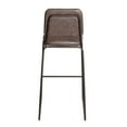 thumbnail image 3 of Mesa Metal Bar Stool with Cocoa Brown Faux Leather Seat, 3 of 8