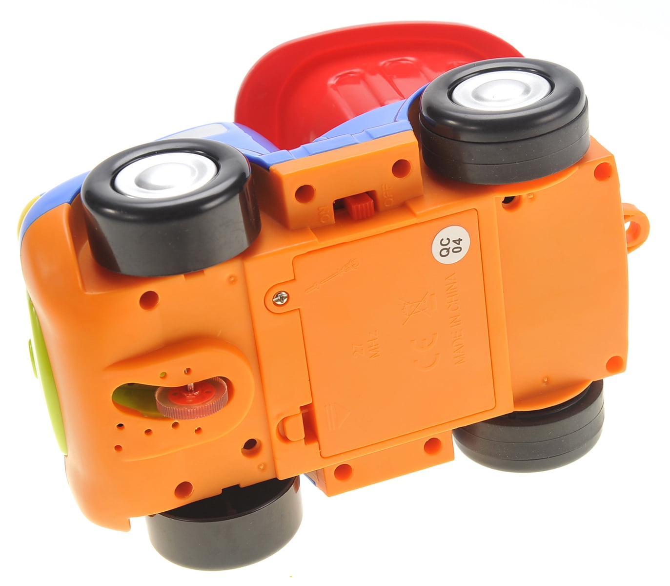 PlayWorld Gobbles of Giggles Cartoon RC Construction Car for Kids - Blue