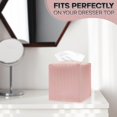 thumbnail image 4 of shiyou-Azormi Tissue Box Cover, PU Leather Square Tissue Box Holder with Braided Pattern, Cube Tissue Box Covers with Bottom Belt, Perfect Decorative Organizer for Tabletop, car, Office, Bathroom, 4 of 4
