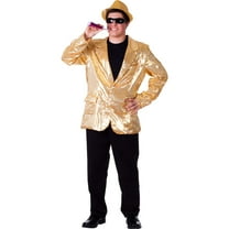 Dress Up America Sequin Jacket for Adults - Men Sequined Party Blazer - Gold Dance Tuxedo Costume