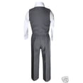 thumbnail image 4 of Baby Boys Toddler Wedding Formal Party Vest Set Dark  Gray Grey Suits S-14, 4 of 4