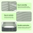 thumbnail image 3 of vidaXL 1 Piece Galvanized Steel Raised Garden Bed 94.5"x94.5"x17.3" Outdoor Garden Flower Box, 3 of 10