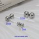 thumbnail image 1 of Pendientes de perlas de cristal de cáñamo con clip para la oreja, redondos, fuertes y ligeros, pendientes de pasador de plata 925, 1 of 6