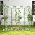 thumbnail image 4 of Costway 2 Pack Rustproof Metal Garden Trellis 71" x 20" Wire Lattice Panel for Patio Green, 4 of 9