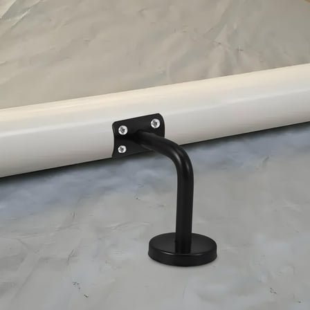 AURARMLET Black Stainless Steel Deck Railing Handrail Brackets 1 Set Outdoor Support Hardware