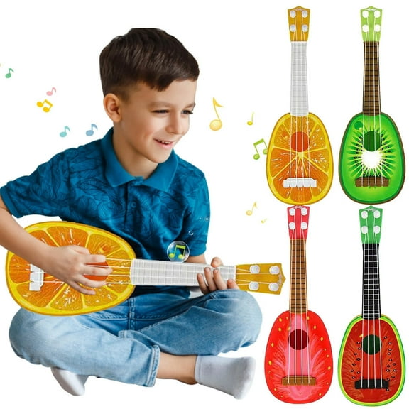 ABPWLY Toys 14 Inch Fruit Shape Ukulele Kids Musical Instrument with 4 Strings for Beginners and childs Toy