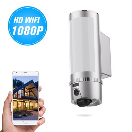 FREECAM Wall-Light Wireless HD 1080P WiFi Camera 110 leds Motion-Detected Floodlight Security Cam Two-Way Talk Cloud Storage with Siren Alarm Built-in Suspicious Intrusion Detection AI