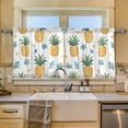 thumbnail image 2 of Yayeee Kitchen Curtains Tier Set of 2 Light Filtering 57"x24" Over Sink Window Panels, Pineapple, 2 of 7