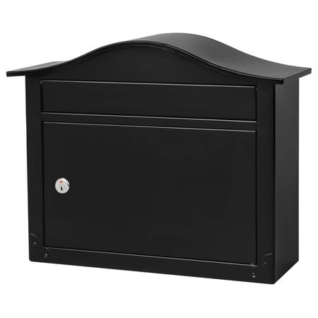 

Saratoga Wall-Mount Lockable Mailbox in Black