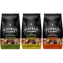 Premium All Natural Wood Chunk Bundle for Smokers Wood Chunks for Smoking - Oak, Apple, Hickory