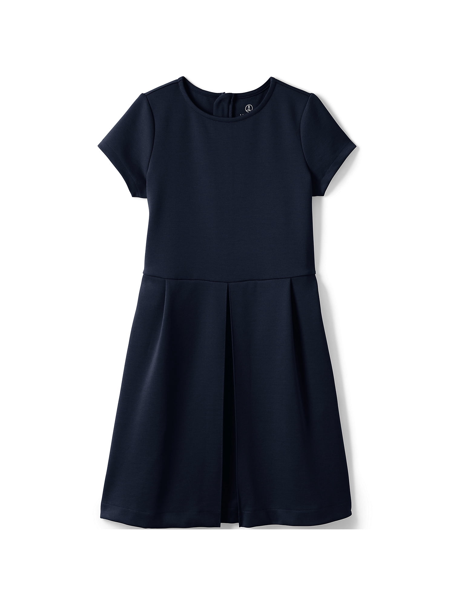 Lands' End School Uniform Girls Short Sleeve Ponte Dress Top of Knee
