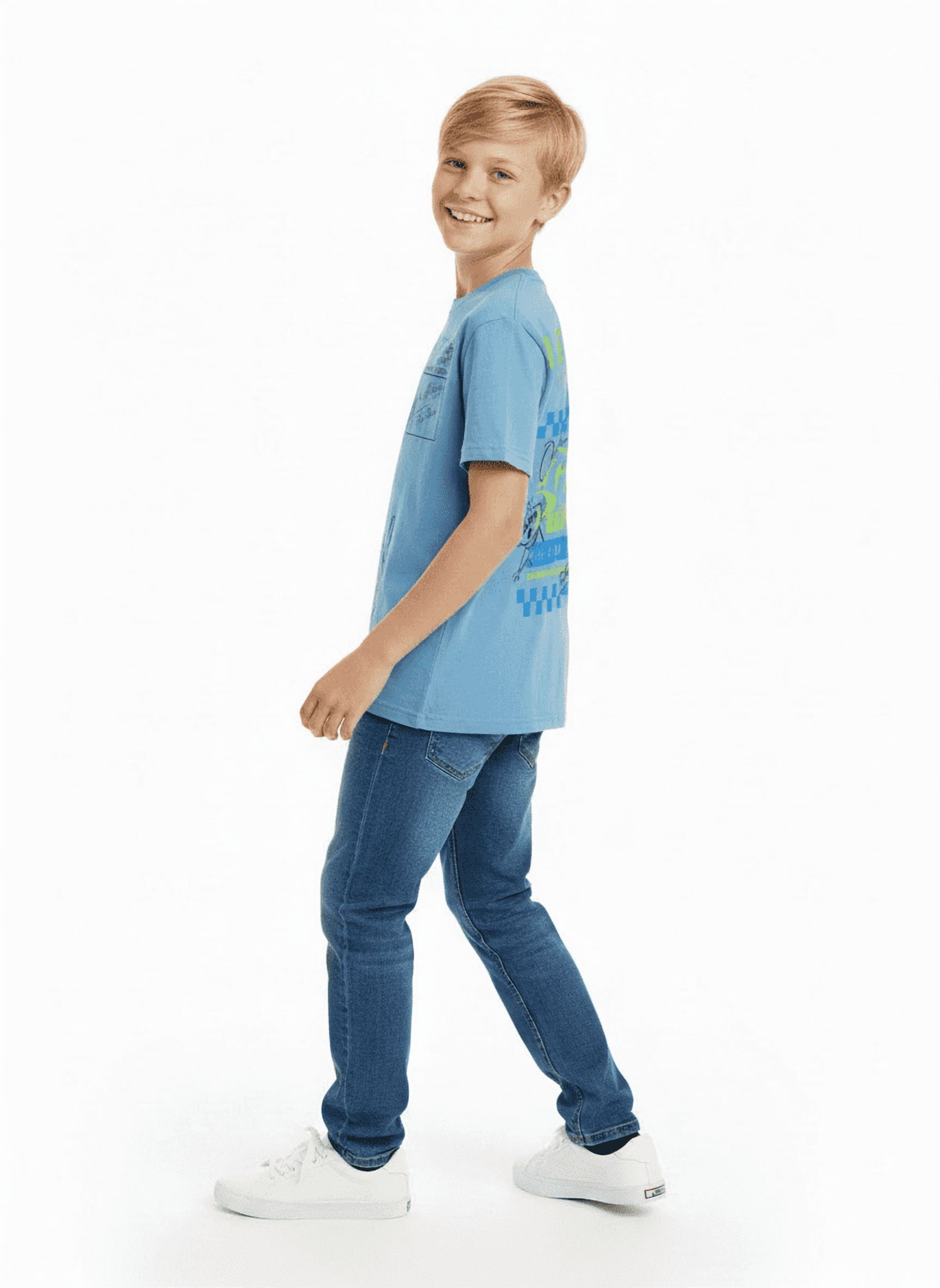 Toy Story Boys Mineral Wash Graphic Tee with Short Sleeves, Sizes 4-18