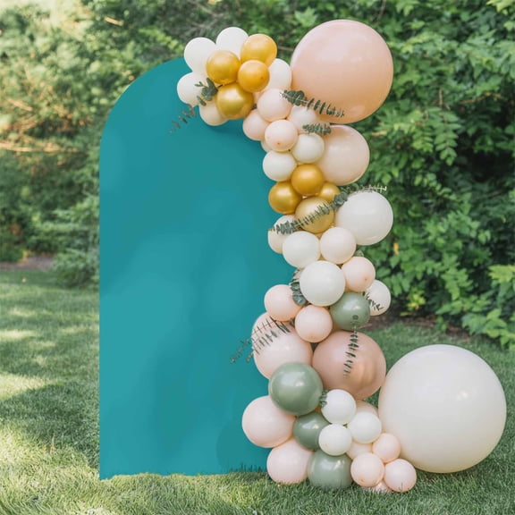 Teal Arch Backdrop Cover 5 FT, Solid Color Wedding Arch Cover Stretchy Backdrop Stands Covers for Birthday Party Ceremony Banquet Decor