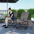 thumbnail image 2 of Outsunny 2 Pcs Fauteuil Berçant d'Extérieur en Osier, Fauteuil Pivotant Berçant de Patio en Rotin, Gris, 2 of 10
