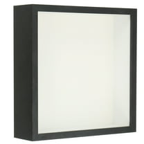 Uxcell 7x7 Shadow Box Frame Wooden Dried Flower Display Stand Floating Photo Frame Black
