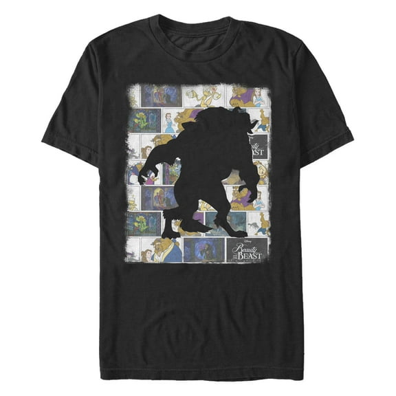 Men's Beauty and the Beast Silhouette Beast Scenes  Graphic T-Shirt