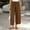 Brown women wide leg pants with pockets a1, variant on Cagogo Women's Wide Leg Drawstring Loose Pants with Pockets Casual Palazzo Lounge Trousers Travel Vacation Beach Wear Soft Relaxed Fit, Black L